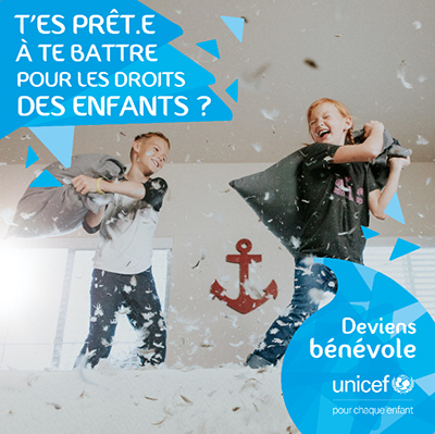 Deviens bénévole avec UNICEF !
